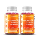 Vitamatic Magnesio Citrato Gummies 600mg per Serving - 60 Count - promuove il rilassamento sano, muscolo, ossa, & supporto energetico (Pack of 2)