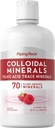 Piping Rock Minerali Colloidali Liquido | 32 fl oz | Acido Fulvico | 70 Minerali di Traccia Ritirati vegetali | Raspberry Flavor | Vegetariano, Non OGM, Integratore senza glutine