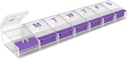 EZY DOSE Settimanale (7-giorno) Caso di pillola, Medicina Planner, Daily Vitamin Organizer Box, X-Large Push-Button Compartments, Comodo e facile da usare, Artrite amichevole, Chiavi, Colore May Vary, BPA Free