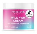 Crema di Yam di Cicogna Rosa - Equilibrio di Ormone Naturale per le Donne - PMS, Fertilità, Perimenopausa, Menopausa - Crema Bioidentica - Unscented, 4 oz
