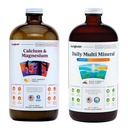 LIQUIDHEALTH Calcium Magnesium Vitamins & Daily Multi Minerals Integratore liquido Bundle per adulti - Sistema immunitario, Bone & Joint Support, Migliorare la mobilità, Aumentare l'energia - Vegan, Non OGM, USA Made