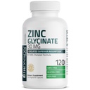 Bronson Zinc Glycinate 30mg Chelated Superior Absorption 100% Chelated Formula Non-GMO, 120 capsule vegetariane