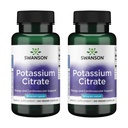 Citrato di potassio Swanson - Supplemento minerale Promuovere la salute e il supporto energetico del cuore - aiuta la funzione ottimale di Nerve & rene con ingredienti naturali - (120 capsule, 99mg ogni) (2 Pack)