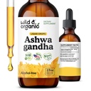 Wild & Organic Ashwagandha Gocce liquide - Estratto di radice di Ashwagandha calmante per il relax - Alimentazione 1-Month - Integratori di erbe per le donne e gli uomini - Vegan, Tintura senza zucchero e alcol - 2 fl oz