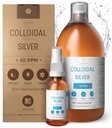 Premium d'argento colloidale ● Formula di concentrazione ottimale, particelle più piccole, risultati migliori ● Certificato di laboratorio ● Argento liquido Made in EU ● Bottiglia di spruzzo gratuita per riempire & Ebook (34 fl oz)