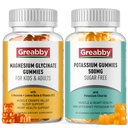 Gummie di magnesio di potassio, cloruro di potassio 500mg, glicinato di magnesio 300mg, integratori minerali per la famiglia