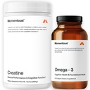 Momentous Creatine Monohydrate Powder & Omega-3 Fish Oil 1,600 mg - Supplemento giornaliero Omega-3 per EPA & DHA - Supporta la forza, muscolare magra, recupero, & Joint Health - NSF Certificato per lo sport