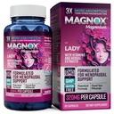 MAGNOX Lady Magnesium Supplemento | Menopause e PMS Support Supplemento per le donne | Magnesium Complex con vitamine B6, B1, B12, D, Zinc | Magnesio Morto ad alto assorbimento | 60 capsule
