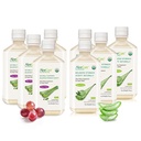 AloeCure Organic Aloe Vera Juice - 8 Bottiglie Sample Pack - Uva e Natural Flavor, 8x500ml
