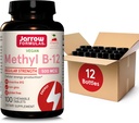 Jarrow Formulas Regolare resistenza Methyl B-12 500mcg, Supplemento dietetico per la produzione di energia cellulare e il supporto della salute del cervello, 100 Cherry-lavored Chewable Tablets, alimentazione di 100 giorni, pacchetto di 12