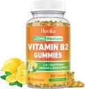 Vitamina B2 Gummies Riboflavin 400mg Supplemento per gli uomini e le donne - Magnesio puro, Ashwagandha, CoQ10, Omega 3, Vitamina B12 - Migraine Relief & Energy, Supporto di sistema nervoso - Sugar Free, 60 Count