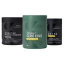 Sport Research® Organic Ananas Coconut Greens, Creatina Monoidrato & Vitamina D3 5000iu + Vitamina K2 100mg