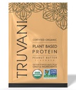 Truvani Vegan Pea Protein Powder | Peanut Butter | 32.7g Organic Plant Based Protein | 1 Serve | Keto | Gluten & Dairy Free | Low Carb | No Aggiunto Sugar