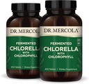 Dr. Mercola Fermented Chlorella con clorofilla, 90 Serve (450 compresse), 2 bottiglie, Integratore alimentare, Supporta Immune e Organ Health, Non OGM, Certificato NSF