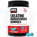 Fattore di forza Creatina Monoidrato Gummies, Certificato NSF, 5g Dose per gli uomini e le donne per sostenere il muscolo, la forza, il recupero, la salute cognitiva e la memoria, il contenitore può vary, il lampone blu, 150 Gummies