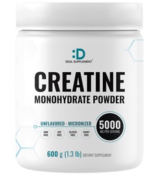 Micronized Creatine Monohydrate, 120 Servings, 5g Per Serving (600g/1.3lb)