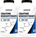 Nutricost Micronized Creatina Monoidrato 3.000mg 500 Capsule, 125 Serve, 750mg di Creatina Monoidrato Per Capsule (Pack of 2)