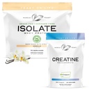 Festa del muscolo Bundle – Creatina monoidrato polvere non aromatizzata 500g (1 unità) + Grass-Fed Whey Protein Isolate Vanilla 5lb (1 unità), tutto naturale ormone-Free Pasture Raised