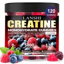 Creatina Monohydrate Gummies 5000mg - Zucchero Free Pre Workout Supplemento per Uomini & Donne, Gummie Creatine per Muscolo, Forza, Recupero, Salute e Memoria Cognitiva, Mista di Berry Flavor, 120 Conte