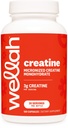 Wellah Creatine Monoidrato capsule (3000 mg) 120 capsule - Creatina micronizzata, 30 Serve