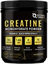 Monoidrato di creatina micronizzata per le donne e gli uomini, polvere di creatina per gli uomini-donna per migliorare le prestazioni e la forza, la crescita del muscolo di sostegno e il recupero di allenamento, 6.5g per Serve, 75 Serve