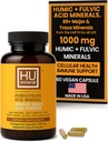 Integratore di acido Humic & Fulvic – Integratore di acido organico a base vegetale Fulvic con miscela minerale Fulvic-Humic per Detox & Absorption 60 ct