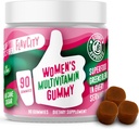Gummie Multivitaminiche per le donne - Vitamine Premium, Minerali & Fibra Prebiotica - No Cane Zucchero o Oli Seme - Wheatgrass Organico, Moringa & More (90 Gummies)