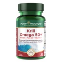 Prodotti di purezza Krill Omega 50 (Krill + Fish Oil Blend 1000mg + Astaxanthin 500mcg + Phospholipids 200mg + Vitamina D 500 IU) - 60 Mini Softgels