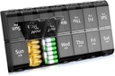 XL Large Weekly Pill Organizer 2 volte al giorno, Extra Big 7 Day Pill Box Am Pm, Daily Pill Case Medicine Organizer con 14 scomparti, Day Night Pill Container per Fish Oils, Vitamina, Supplemento