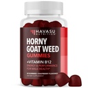 Arrapato Goat Weed Gummies con vitamina B12 - Energy, Endurance & Performance Support for Male Health - 60 Count - Vegetarian-Friendly, Non-OGM, Pectin-Based - Raspberry Flavor, 1 mese di fornitura