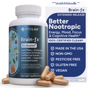 Brain-fxTM B Vitamine & Erbe per la memoria e la messa a fuoco, Supplemento nootropico, Complesso B etilato Choline Bacopa Lions Mane Cordyceps Mushroom Coffee Fruit Extract Alpha GPC L Theanine Huperzine A - 60ct