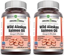 Incredibile Omega Wild Alaskan Salmon Oil 2000mg Per Serving Softgels Supplement (180 | 2 Pack)