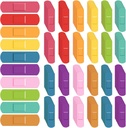 Lounsweer 600 Pcs Kids Bandages Bulk impermeabile traspirante Bandages Neon colorato bande flessibili assortite colori protezione flessibile Wound Care Scrapes e leggero taglio