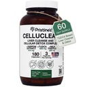 PriSTINE's CelluClean Liver Cleanse and Detox Supplement – TUDCA, Yarrow Extract & Milk Thistle – 3rd Party Tested, Non OGM Bile Salts Remover – Vegan, GMP Facility, Made in USA Glass Bottiglia