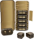Organizzatore di pillole settimanali 2 volte al giorno, prova di umidità, scomparti distaccabili, AM PM Pill Box 2X 7 giorno, organizzatore di Pillole di viaggio per Pillole/olio di riserva/Medicazione/Vitamin/Supplements (Brown)