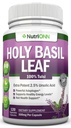San Basilio Leaf Capsules - 500mg - 2,5% Acido Ursolico - 120 Vegan Capsule - Integratore di Estratto di Tulsi Vero - Mindset Positivo - Erbe Adaptogenic & Ayurvedic