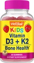 BeneSì Vitamina D3 + K2 per bambini Gummies - Vitamina D3 1000 UI, K2 100 MCG - Supporto per la salute di ossa e del muscolo, aromi naturali, OGM Free, Gluten Free, Vegan - K2 D3 Vitamin Supplemento- 60 Gummies