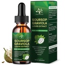 (2 Pack) 7 in 1 estratto di Soursop Organico con Moss Mare, Soursop olio Bitters Liquid Drops Supplementi per il supporto cellulare & rigenerazione, Herbal Graviola Leaf Tincture, Immune Boost, Vegan, 1 Fl Oz