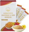 Dong Thao NAM - Polvere organica di Ginseng e Cordyceps, 6 in 1 estratto di erbe, aumenta l'alertness, aumenta l'energia e riduce la fame, la caffeina, pacchetto di 10