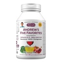 ANDREW LESSMAN Cinque Preferiti di Andrew 240 capsule - Fornisce 200 mg Ciascuna di Coenzyme Q-10, Resveratrolo, EGCG, Pomegranate e acido lipoico alfa, Potente supporto antiossidante, Nessun Additivo