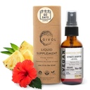 Tri Magnesio Complesso - Magnesio Biglycinate, Citrato & Taurate Liquid Spray 300mg w/Raw Vitamin C per la promozione della serenità, Decompressione del corpo - Hibiscus & Anaapple Flavor 60ml (2oz)