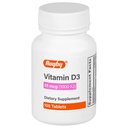 Rugby Vitamin D3, 25 mcg (1,000 IU) - Supplemento dietetico - 100 compresse (1 pacchetto)