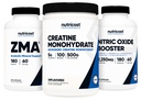 Nutricost Creatina 500 grammi, Nitric Oxide 180 capsule, e ZMA 180 capsule Bundle