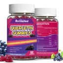 2 Pack Quercetin Gummies 1200MG, Quercetin Gummies con Bromelain, Zinc Vitamin C, Immune System Vegan Gummy for Adult & Kid, 120 Vegan