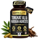 Earth Elixir Fadogia Agrestis & Tongkat Ali per Uomo & Donna – Integratore di testosterone naturale per gli uomini - Made in USA & 3rd Party Tested – Forza, Energia & Vitality - Longjack – 3 mesi di alimentazione