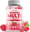Gummie Multivitaminiche Donne senza zucchero - Alto assorbimento Multivitamina per le Donne Gummy con Omega-3, Astaxantina, Calcio, Ferro, Vitamina A, C, D3, K2, E, B6, B12 - Supporta pelle, Capelli, Energia, Immune