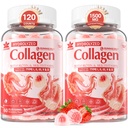 2Pack senza zucchero collagene idrolizzato Peptide riempito Gummies per le donne e gli uomini, con 1500 mg Proteine Tipo I,II,III,V,X, 5000mcg Biotin Vitamina C A E D3 B6 B12 per unghie capelli della pelle di di digestione immuni, Bone