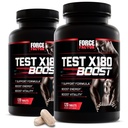 Force Factor Test X180 Boost, 2-Pack, Testosterone Booster e supplemento di energia per gli uomini, aumentare l'energia, aumentare la stamina e migliorare la vitalità, con acido D-aspartico e fieno greco, 240 compresse