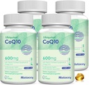 CoQ10 600mg Softgels | High Absorption CoQ10 Ubiquinol Supplemento | Forma ridotta potenziata con vitamina E & Omega 3 6 9 | Powerhouse antiossidante Buono per la salute| 240 Softgels