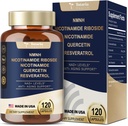Totaria NMNH (Dihydronicotinamide Mononucleotide), NMNH Supplement w/Niacinamide (Vitamin B3), Quercetina, Trans-Resveratrolo, Supporto NAD+, Skin Cell Health*, Anti-invecchiamento & Energy, 120 Caps